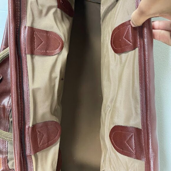 Vintage Polo Ralph Lauren Canvas Leather Large Duffel Travel Bag - Picture 9 of 9